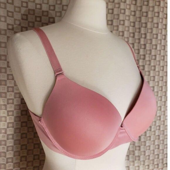 Women's Plus 42C Pink Sweetheart Lined Padded Bra Full Coverage T- Shirt 42C - Picture 3 of 8